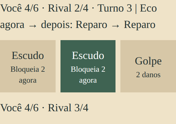 Turno 3 após retorno do Golpe